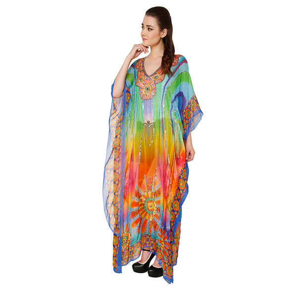 DAZZLING SPECTRUM, Long Kaftan ✈️ FREE shipping in Australia